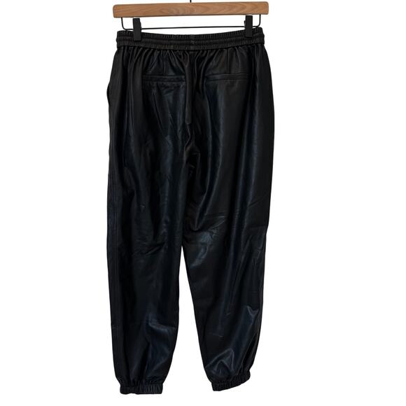 BLANKNYC Vegan Black Leather Elastic Waistband Joggers NEW Size 26 - Picture 5 of 12